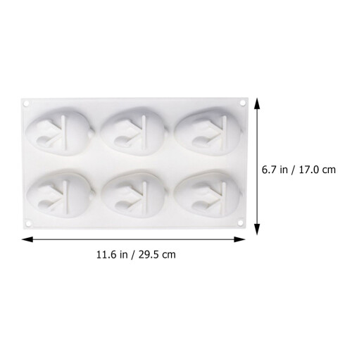 Witte Silicone Cakevorm Paashaas Chocolade DIY Bakvorm 1