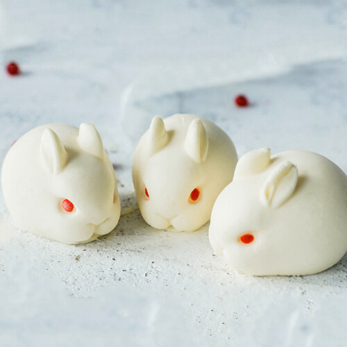 Witte Silicone Cakevorm Paashaas Chocolade DIY Bakvorm 2