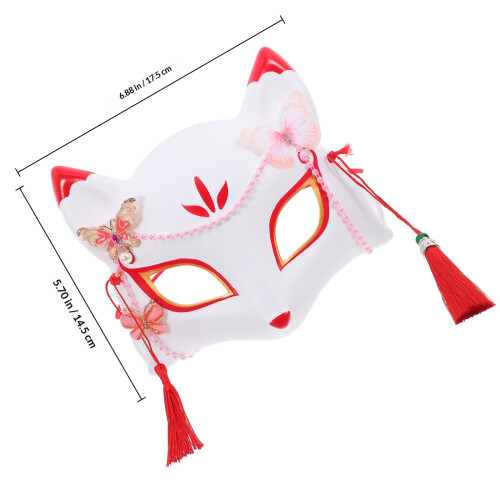 Fox Half Face Mask Mascarade Halloween Feest Cosplay 1
