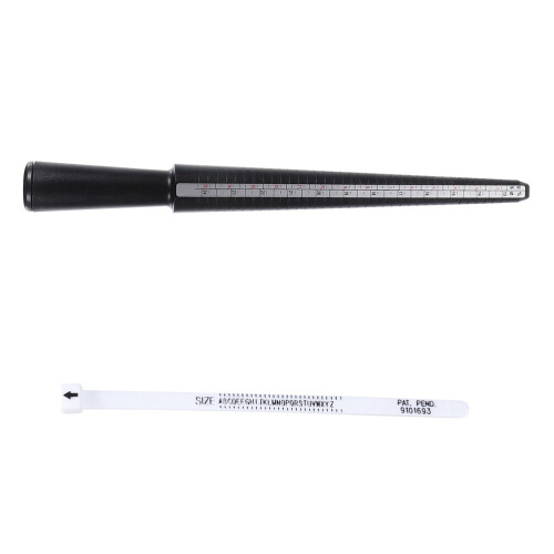 1Set Lichtgewicht Sizer Meetstok Zwarte Ringmeter Tool