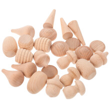 1Set Blokken Set Met Ongeschilderde Paddenstoelen Voor Kinderen