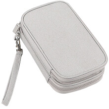 Lichtgrijze Nylon Digitale Organizer Voor Kabels En Powerbank
