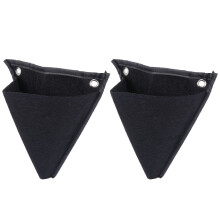 2St Zwart Polyester Plant Grow Planter Voor En Badkamer