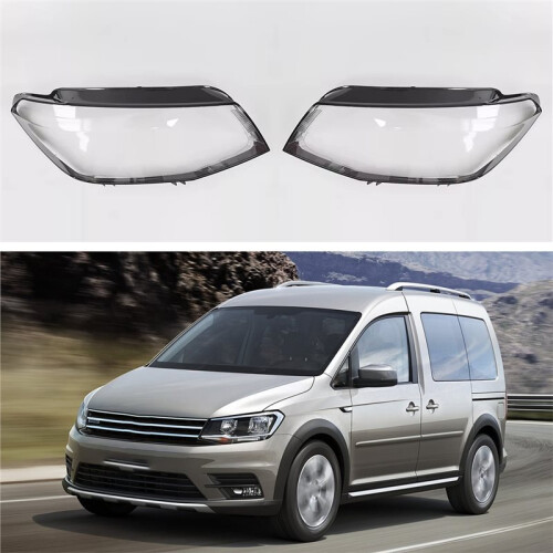 For   Caddy 2016-2018 Headlamp Cover Transparent Headlight Lens Plexiglass Replace Original Lampshade Left 1