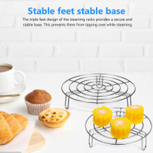 2St Ronde Stoomstandaard Van 304 Rvs, , Voor Potten & Airfryer
