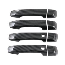 For MOHAVE 2020 2021 2022 ABS Carbon Fiber Door Handle Cover Trim Decorator Sticker Exterior Accessories