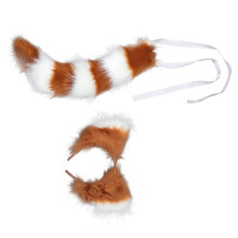 1Set Witte Zachte Dierenoren Hoofdband Voor Cosplay En Feest