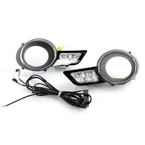 LED Front Bumper Fog Light Daytime Running Light for  Highlander 2009-2011 Accessories White Light