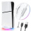 Supporto di Raffreddamento Verticale con Luce RGB per Console per PS5 Slim per PS5 Pro, Base Antiscivolo, Supporto, Parti Nere. 2
