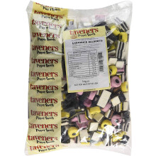 sweets - liquorice allsorts - 1kg pk