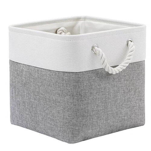 Storage Bins,Fabric Storage Basket with Handles, Foldable Boxes Organizer for Shelf Baskets for Home, Clothes