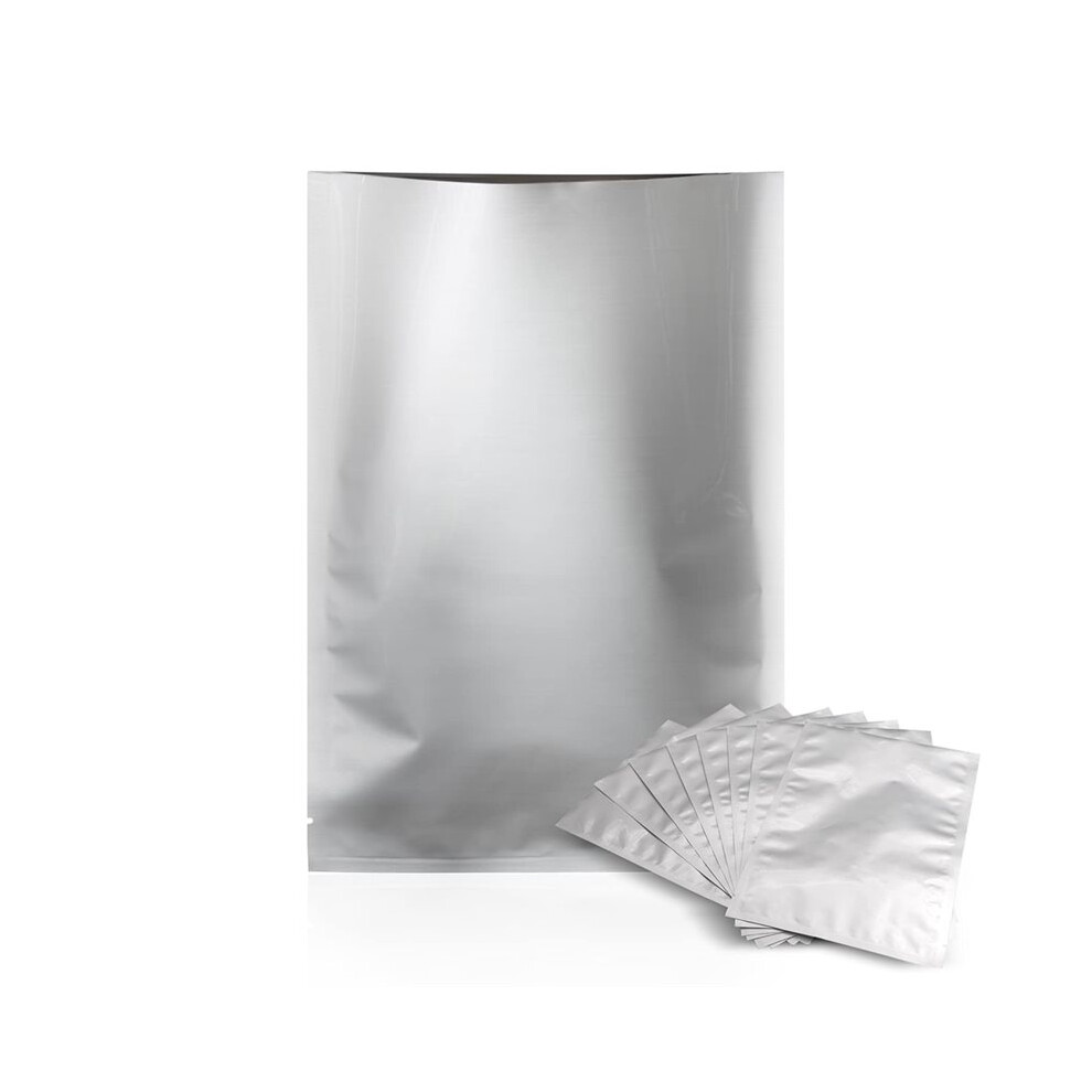 Kepptory 100Pcs Silver Matte Aluminum Foil Flat Bags - Heat Sealing Multipurpose Storage Pouch For Cosmetics, Spices, Snacks