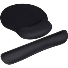 Reposamuñecas ergonómico de espuma viscoelástica para teclear, 26 x 230 x 30 mm, superficie duradera, base antideslizante para un uso del