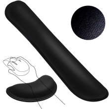 Reposamuñecas de espuma viscoelástica para aliviar el dolor, diseño ergonómico para escribir y jugar, base antideslizante de caucho natural,