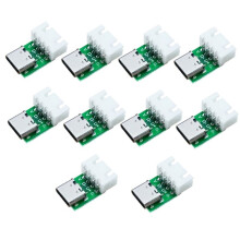 10PCS USB 3.1 Type-C 16 Pin Test Breakout Board USB 3.1 Type C Connector 16 Pin Test PCB Board for Data Wire Cable