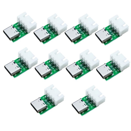 10PCS USB 3.1 Type-C 16 Pin Test Breakout Board USB 3.1 Type C Connector 16 Pin Test PCB Board for Data  Wire Cable