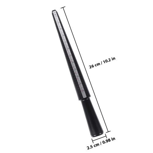 1Set Plastic Ring Mandrel Zwarte Ringmaat Meetinstrument 1