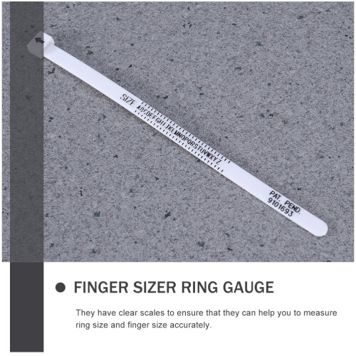 1Set Lichtgewicht Sizer Meetstok Zwarte Ringmeter Tool 2