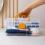 Plastic Transparent Portable Handle Storage Box with Adjustable Divider Multifunctional Household Utility Box Suitable 4