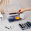 Plastic Transparent Portable Handle Storage Box with Adjustable Divider Multifunctional Household Utility Box Suitable 5