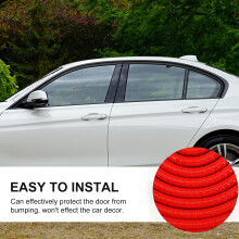Rood Auto Bumper Rand Strip Anti Bots Elastisch Rubber