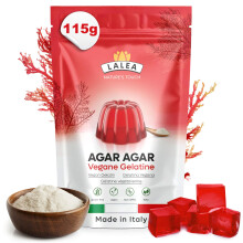 LALEA- Agar Agar Powder 115 g - Vegan Gelatin Powder - Gluten Free, Vegetable Gelatin - Premium Quality for Gelling Agents and Thickeners, Halal