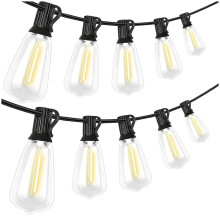 LED String Lights ST38 Outdoor Festoon Hanging Garden Patio Lights Garland for Terrace Camping Party Decoration EU Plug