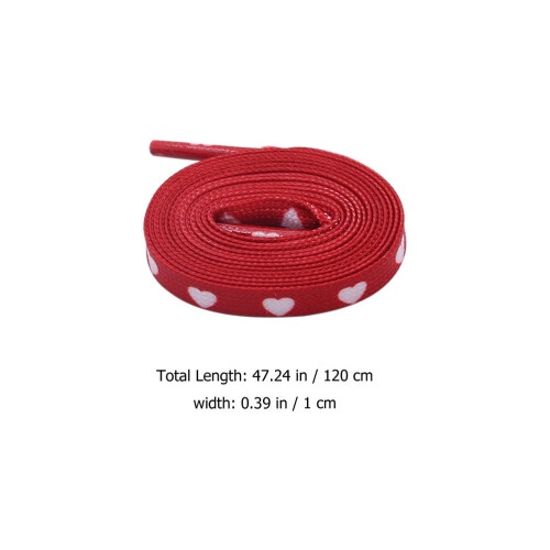 Schoenveters Rood 2 Paar 120x0,39 Inch Polyester Plat 1