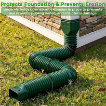 4 Pcs Rain Gutter Downspout Extension Fixing Pin, Metal Ground Stake for 4" Round Pipes, Wind & Rain Secure Hold