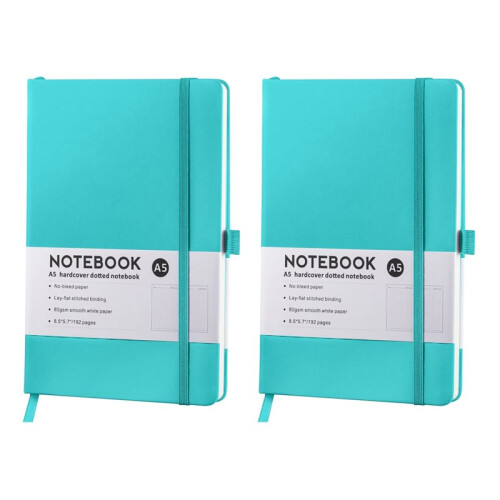 Hard Shell A5 Notebook with Elastic Band PU Leather Diary, Suitable for Office, School and Daily Note-Taking