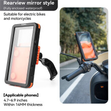 ROCKBROS Support de Téléphone Étanche pour Vélo avec Film Tactile en TPE, Étanche IPX4, Support Antichoc Rotatif à 360 B