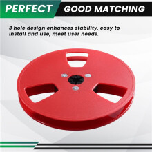 1/4 5 Inch 3 Holes Empty Tape Reel for ReVox Studer Recording Takeup Reel NAB-Hub Replacement with 2 Spacers Red