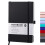 Hard Shell A5 Notebook with Elastic Band PU Leather Diary, Suitable for Office, School and Daily Note-Taking Black 6