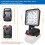 Refletor de Trabalho com 18 LEDs, Ideal para Trabalhos Externos, Pesca e Emergências, Compatível com Baterias de Lítio para . 6