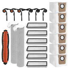 For  Mijia Robot Vacuum 6 / PV32CN Vacuum Cleaner Parts Main Roller Side Brush Filter Roller Mop Cloth Dust Bag
