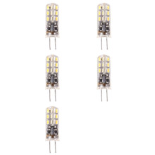 5X G4 LED Spot Light Bulb Lamp 1.5W 24 SMD 3014 Warm White 12V