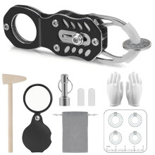 Kit de Test de Pièces de Monnaie Pocket Coin Pinger, Test de des Pièces - Validation des Pièces par Test de Résonance et Comparaison de