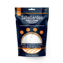 Seba Garden Baking Soda 1kg – Premium Food Grade Bicarbonate of Soda from Turkey – Resealable Zip Lock Pouch – for Baking, Cooking, Cleaning