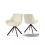 (Ivory, Set of 2) Swivel Dining Chairs with Velvet Fabric, Armrests, Ergonomic Backrests - GOEURVANT 3
