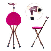 Folding Chair with Walking Stick Cane with Seat