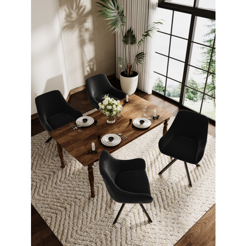 (Black, Set of 2) GOEURVANT Dining Chairs