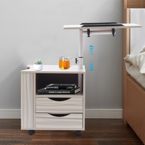 Bedside Table Adjustable Swivel Table Rotating Laptop Desk 1