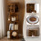 (Red) Cylindrical Rotatable Bookshelf 6