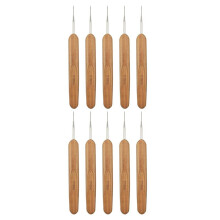 10PCS Dreadlock Crochet Hook Tool, Dreadlocks Crochet Hooks for Hair Wood, Dreadlock Crochet Hook Tool