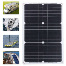 20W Car Battery Solar Panel System Kit Solar Charger Portable Flexible Solar Panel Controller 2USB Output