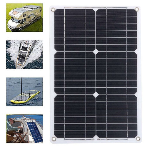 20W Car Battery Solar Panel System Kit Solar Charger Portable Flexible Solar Panel Controller 2USB Output