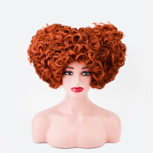 (brown) Red Queen Love Cosplay Wigs Christmas Halloween Party Anime Alice's Adventures in Wonderland Role Playing Prop Wig