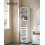 Bathroom Floor Cabinet - Engineered Wood - Cloud White - 3 Open Compartments, 2 Adjustable Shelves 2
