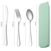 Portable Stainless Steel Cutlery Suit with Storage Box Chopstick Fork Spoon Knife Travel Tableware Set Camping Cutlery