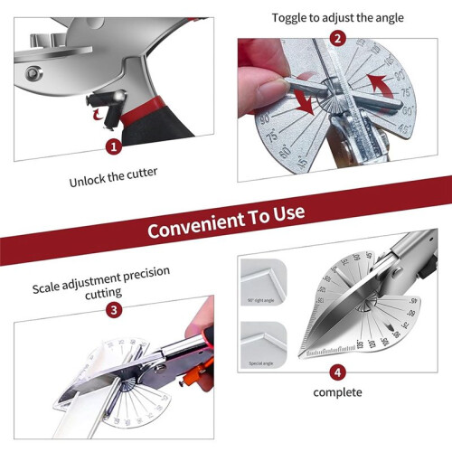 Multi Angle Miter Shears Miter Scissors for Soft-Wood Plastic PVC Moulding Shoe Molding Angular Trim Cutter Tool 2